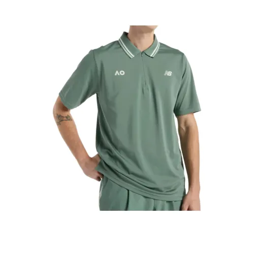 New Balance Поло Мужское Зеленое