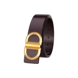 Кофейный с золотой пряжкой