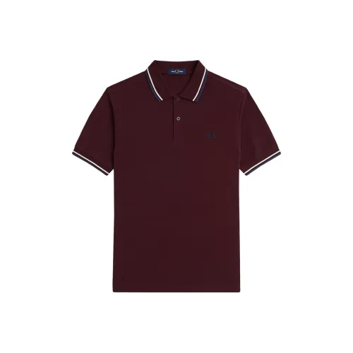 FRED PERRY Поло Мужское Темно-красное