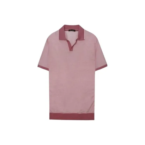 Loro Piana Мужская поло фиолетового цвета