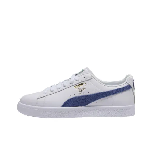 PUMA Clyde Base Low Топ Скейтборд Кроссовки Унисекс Белый Синий