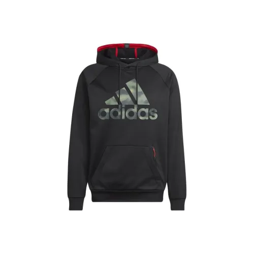 Adidas AEROREADY GAME и Go CAMO LOGO Hoodie Sweatshirt Men's Black