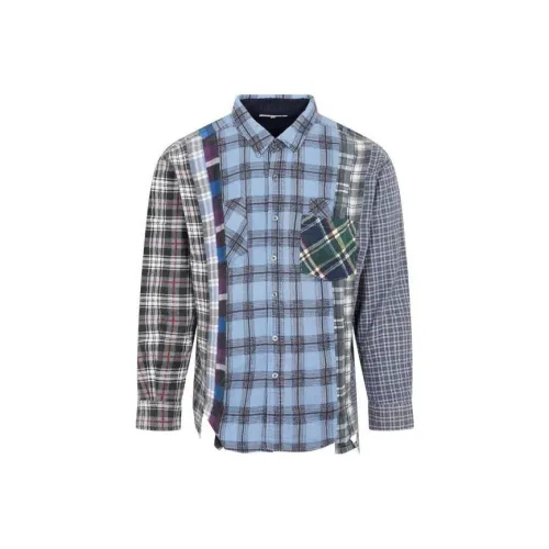 Needles Синий Мужская Рубашка