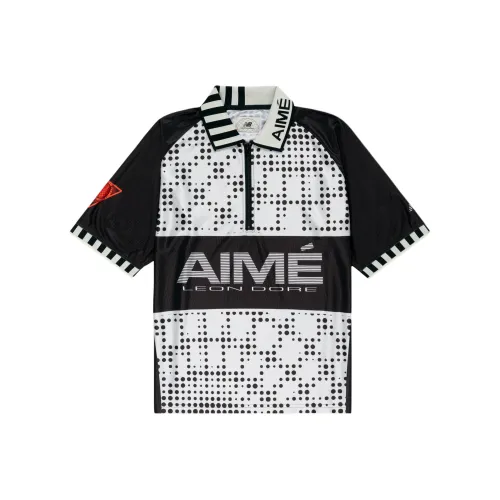 AIME LEON DORE New Balance Co Фирменный черный Унисекс Поло