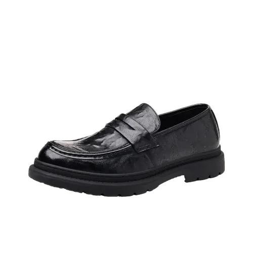 GIHO Мужские повседневные туфли Low Топ Черный Slip On Мужской