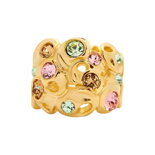 Оскар де ла Рента Олово Кристалл Латунь Золото Кольца Женские Золото