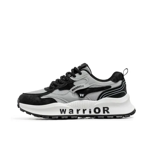 Warrior Slip-resistant Abrasion-resistant Low Top Casual Shoes Men's Gray Black Warrior Противоскользящий Устойчивый к истиранию Низкий Топ Повседневная Обувь Мужская Серый Черный