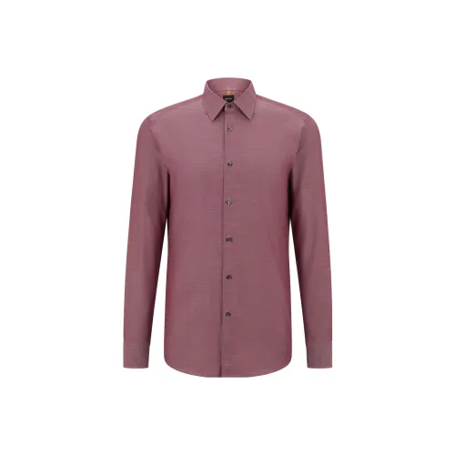 Hugo Boss Red Men's Shirts Hugo Boss Красные Мужские Рубашки