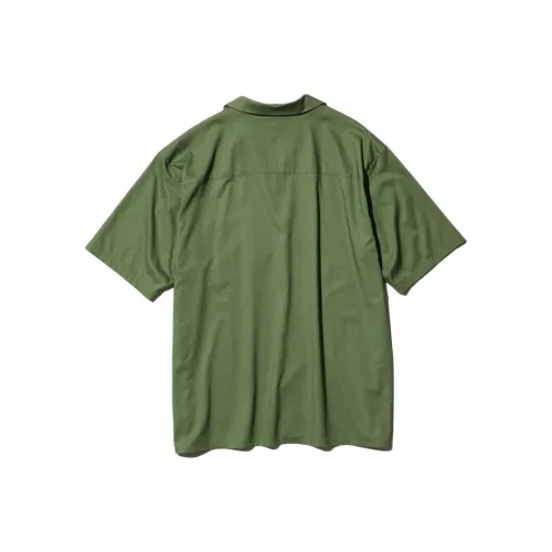 UNIQLO Темно-оливковая унисекс рубашка