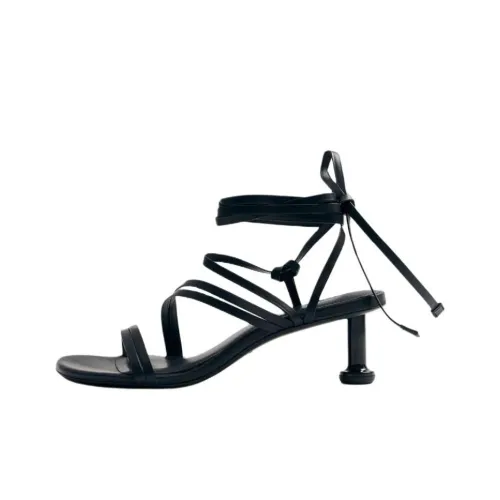 ALOHAS Curly one Ремень Сандалии 6,5 см Женские Черный