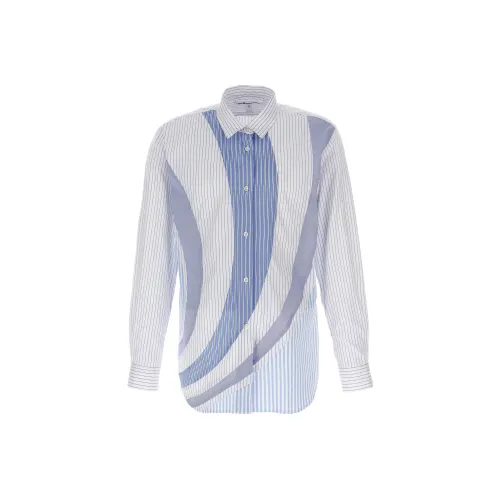 CDG Collaboration Светло-Синие Мужские Рубашки