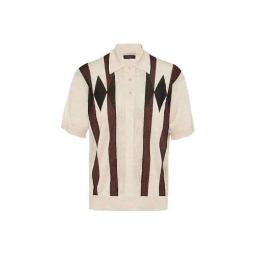 PRADA SS24 Поло Мужское Белое