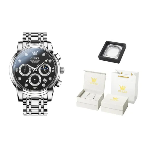 OLEVS Minimalist Series Многофункциональный Модный Мужской Кварцевый Часы с Ремешком из Нержавеющей Стали