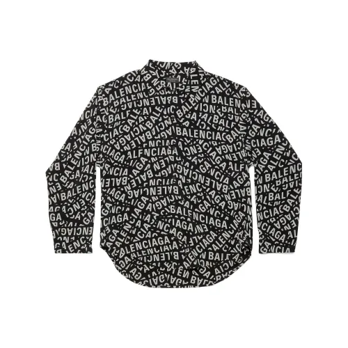 Balenciaga SS23 Рубашка Регулярного Кроя Мужская Черная