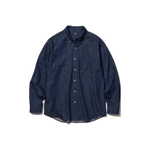 UNIQLO Темно-синие мужские рубашки
