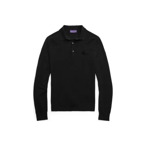 Ralph Lauren Purple Label FW23 Поло Мужское Черное