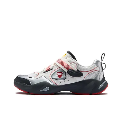 Дукати x FILA FUSION EVA SLIM Waterdrop Shoes Дышащий Низкий Топ Casual Женский Красный Белый