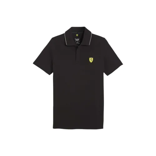 PUMA Мужская поло рубашка черного цвета