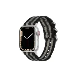 [Три кольца Dan застежка] Черный с серо-серебряной застежкой