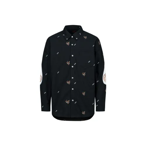 EVISU Рубашка Мужская с принтом "Черный повсюду"