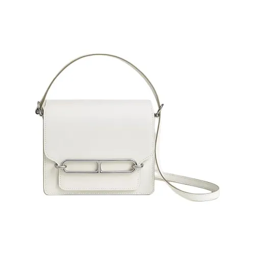 HERMES Roulis Swift Телячья кожа Через плечо Сумка Мини Женская 0U Новый Белый Новый Белый