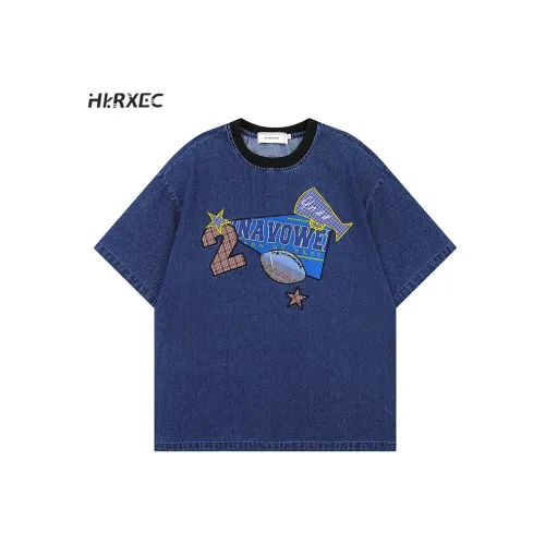 HKRXEC T-Shirt Унисекс Джинсовый Синий