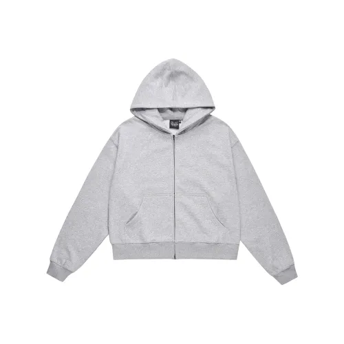 MAD WITCH Серый худи Vintage Casual Boxy Cropped Loose Fit Coat Unisex