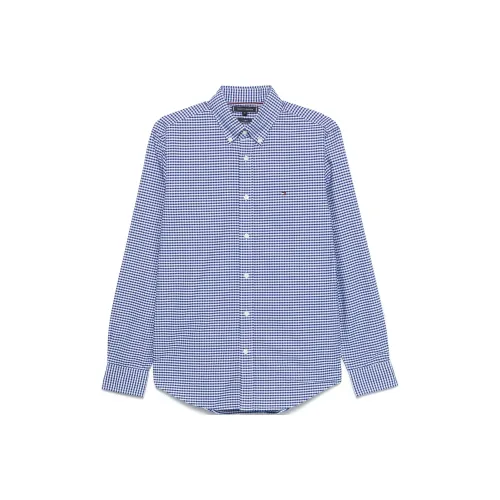 Tommy Hilfiger FW24 Рубашка Мужская Королевский Синий