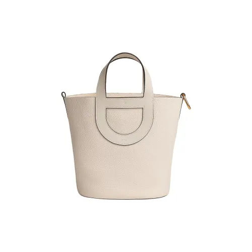 HERMES In The Loop Clemence Bullock Кожа с Swift Телячья кожа Корзинка-сумка Свиной нос Сумка-ведро Сумка Женские