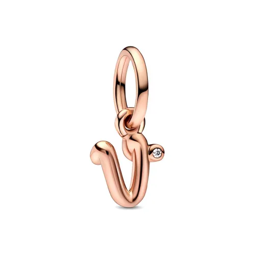 Pandora Синтетический Кубический Цирконий Стразы Шармы / Подвески Розово-золотой Женские