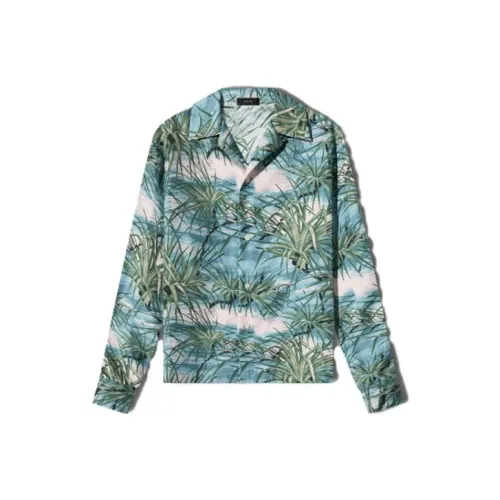 AMIRI Menswear Collection Мужские рубашки синие