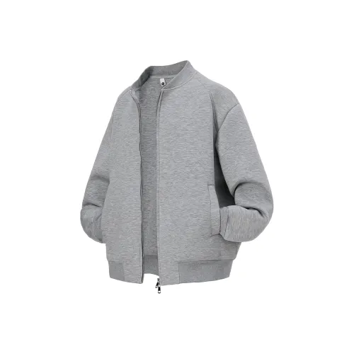 WARNING LIGHT Бейсбольная куртка Унисекс Серый