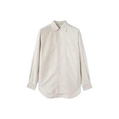 Loro Piana André FW24 Рубашка Мужская Тауповая