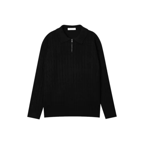 BISHE Осенний Зимний Трикотаж Мужской Черный