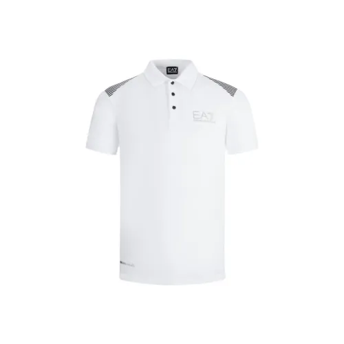 EMPORIO ARMANI EA7 Белая Мужская Рубашка Поло