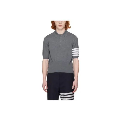 THOM BROWNE Серый Мужской Поло