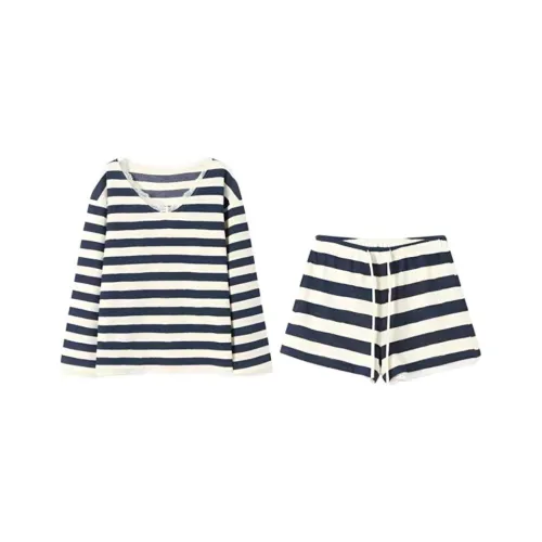 XIUDAI Пижамный комплект женский кружево полосы