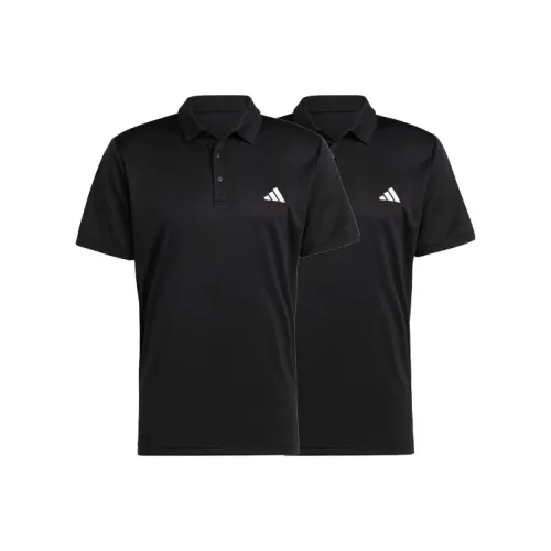 Adidas 2 пачки черные мужские поло