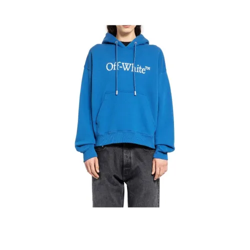 OFF Белый Свитшот Стандартный Мужской Синий