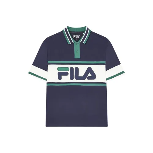 FILA Secret Зеркальная Синяя Мужская Рубашка Поло