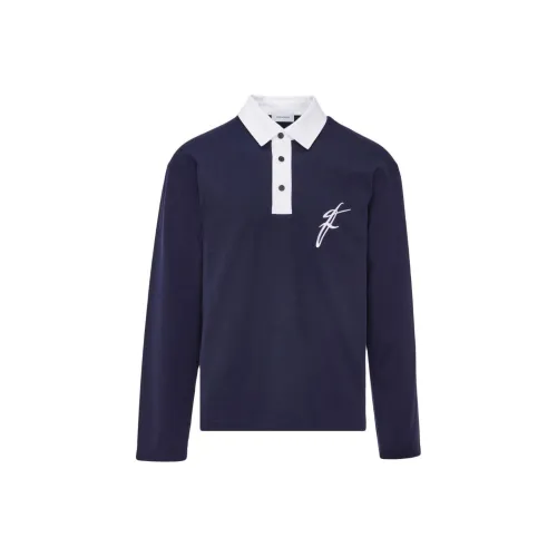 Ferragamo SS24 Поло Мужское Морской Синий