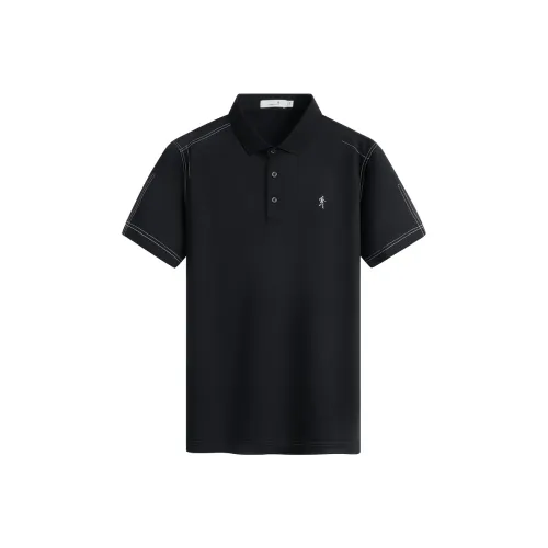 Поло Dance with Wolves Мужское Черное