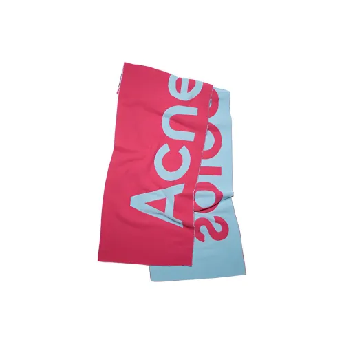ACNE STUDIOS Шерсть Шали Розовый/синий Унисекс