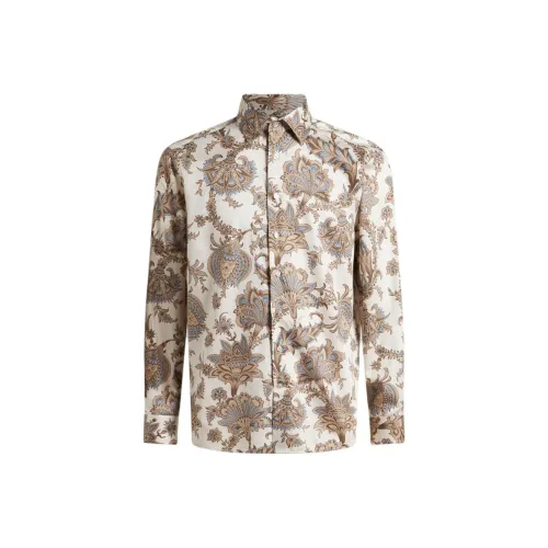 ETRO FW24 Рубашка Мужская Светлый Умбра