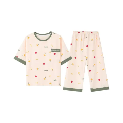 Сон Pajama Набор Женские Фрукты Цветение Веселье Рисование