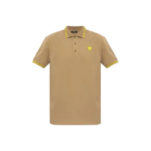 VERSACE SS24 Поло Мужское Бежевое