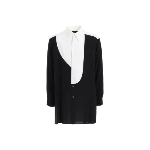 Yohji Yamamoto Черный Белый Мужская Рубашка