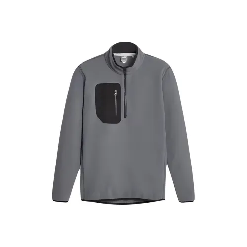 PUMA Мужской GOLF Полукапюшон Флис Свитшот Мужской Серый