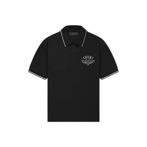 AMIRI Arts District Pique Поло Мужское Черное