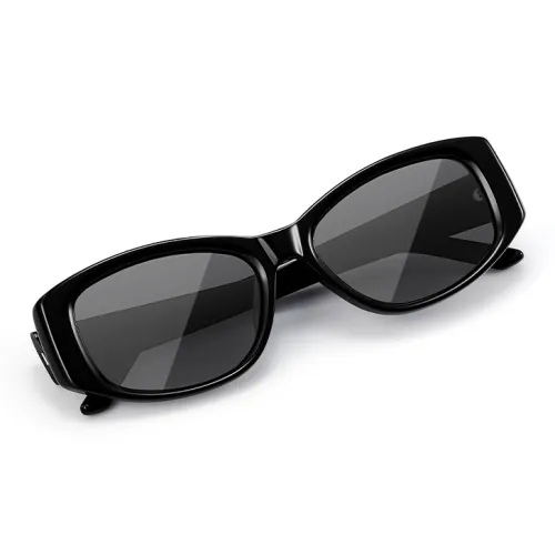 BERTHA Пластиковая оправа Кошачий глаз Солнцезащитные очки Унисекс Черный Белый